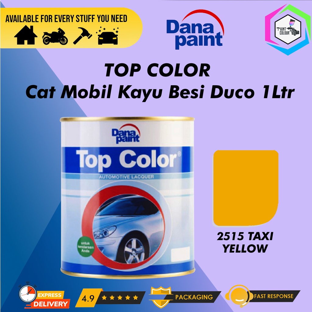 TOP COLOR 2515 Taxi Yellow - Cat Mobil Kayu Besi Duco JunDW