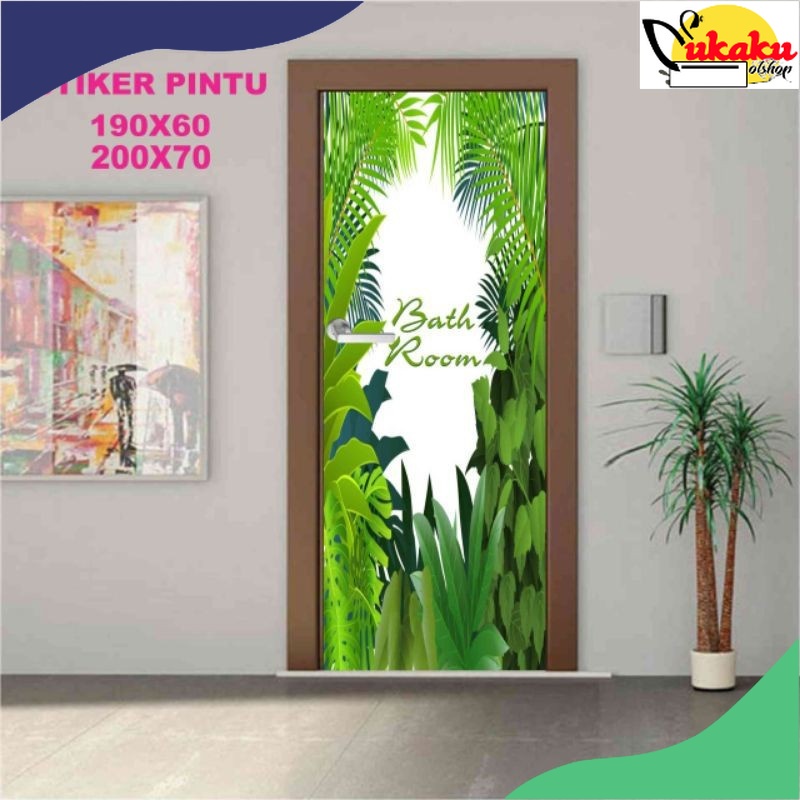 WALLPAPER STIKER KAMAR MANDI BUNGA