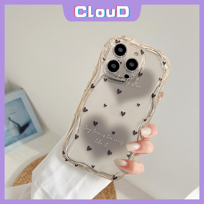 Casing Ponsel Tahan Guncangan Tepi Melengkung Bergelombang 3D Untuk Infinix Hot10 20 30 9 8 12 11 Play Hot8 9 30i 10Lite Note12 G96 Smart7 5 6 6Plus Blue Love Heart Colorful Sweet Love Heart Case