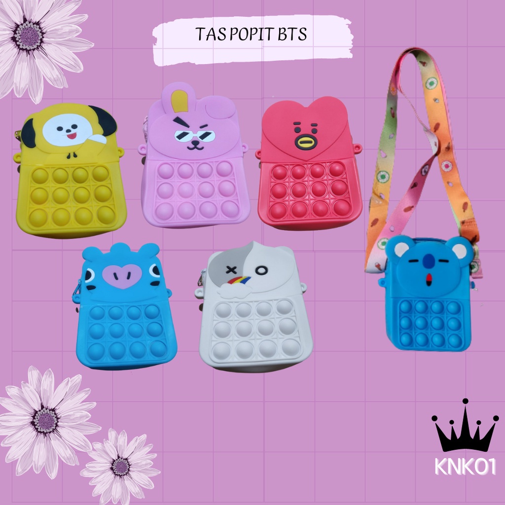 Tas Pop It Sling Bag Karakter BTS