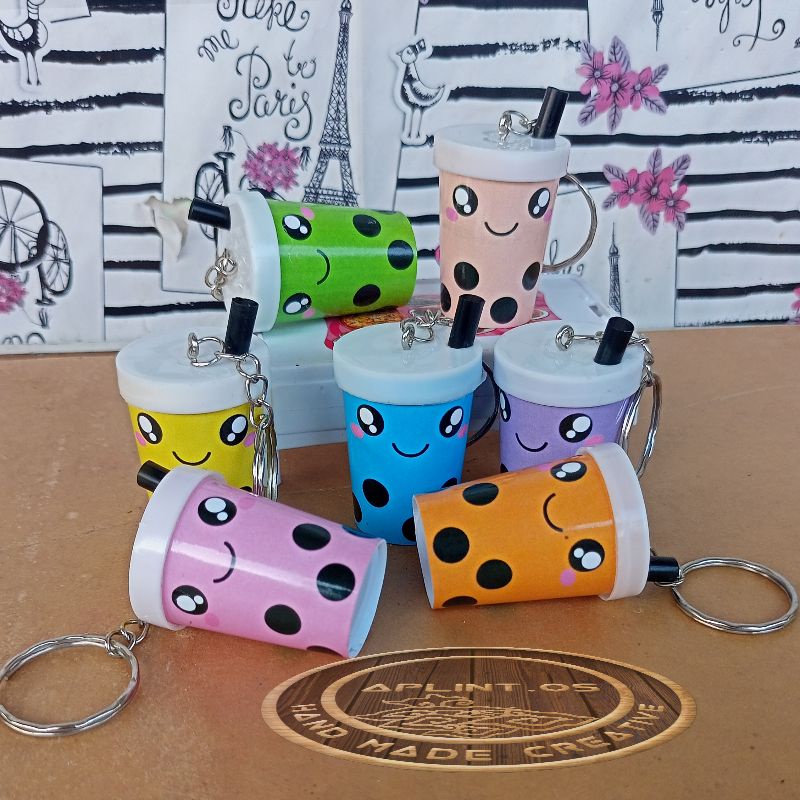 GANTUNGAN KUNCI MINIATUR MIXUE BOBA CUP GANCI LUCU UNIK