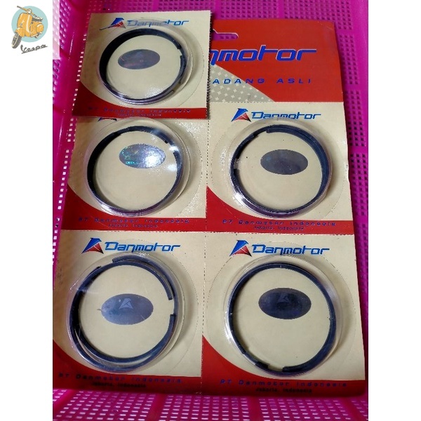 ring piston tipis seher ukuran 5M original danmotor untuk vespa pxe excel exclusive strada T5 newpx