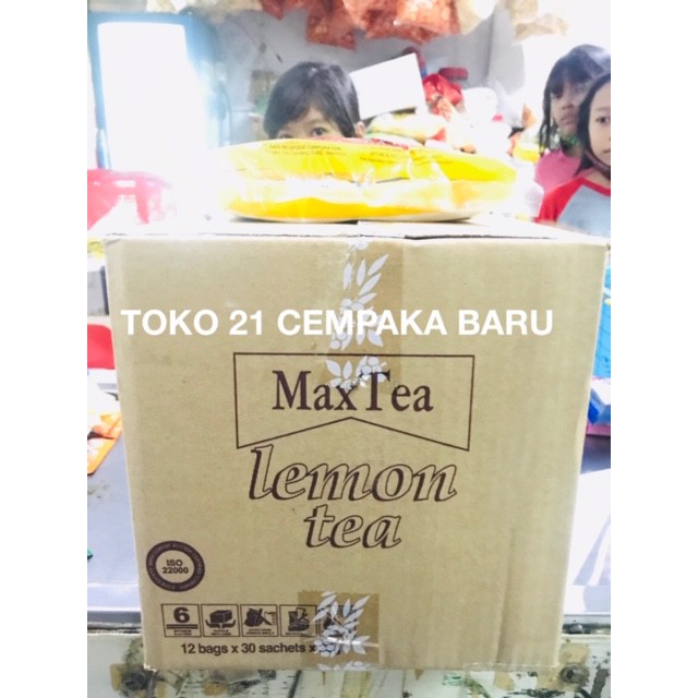 

Max Tea Rasa LEMON TEA 1 KARTON isi 12 bags x 30 sachet x 25 gram | MaxTea Teh Lemon Tea Murah promo