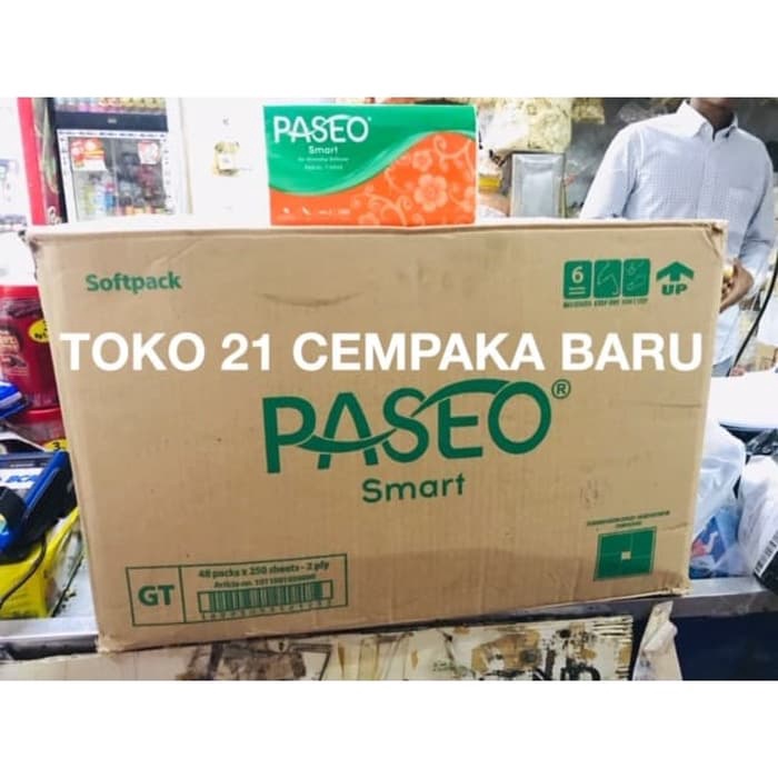 Paseo SMART Facial Tissue 1 KARTON - 250 sheets x 48 pack | Tisu Paseo