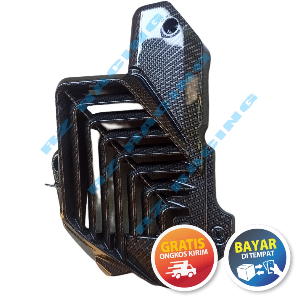 ( 100% ORI AHM ) Cover Comp Tutup Kipas Radiator CARBON PREMIUM PCX 160 / VARIO 160 / ADV 160 19150-K1N-V00 Original Honda RZ