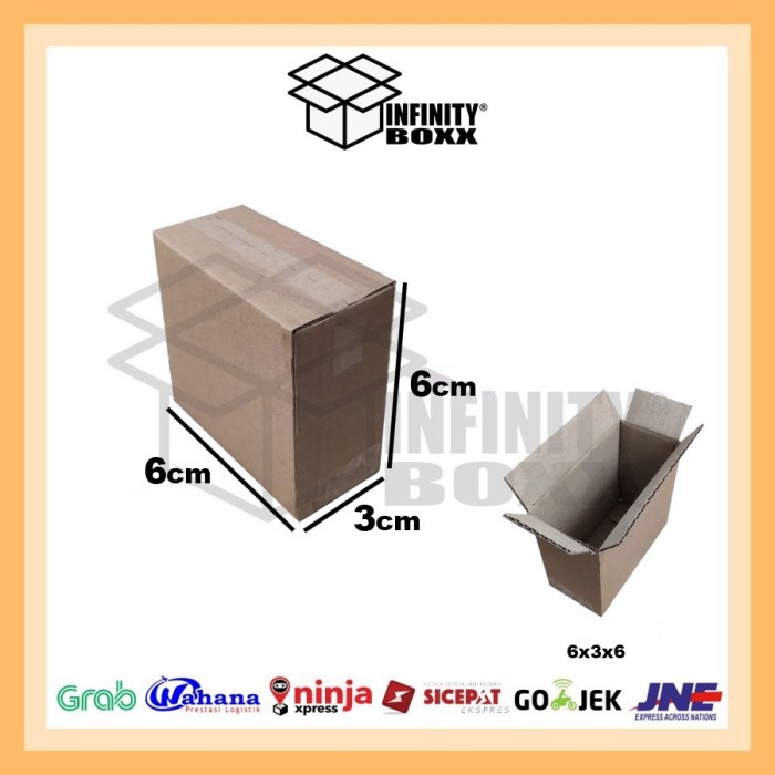 

6x3x6 cm kotak kardus box packing packaging SHEET POLOS