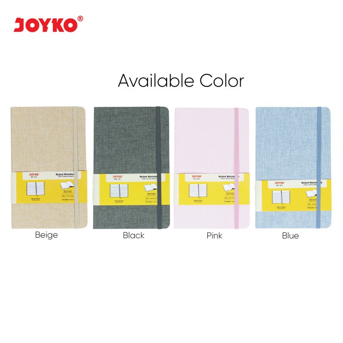 

Notebook Buku Tulis Catatan Diary Agenda Joyko Cloth Kain Hard Cover - Black