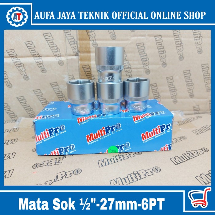 multipro mata kunci sok 27mm, hand socket 1/2DR 27mm