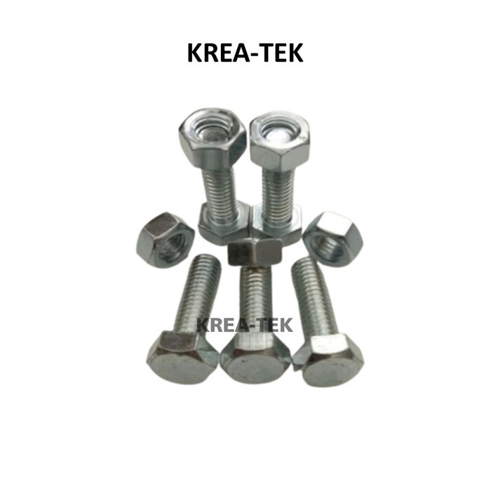 Baut Mur M16 / M 16 ( untuk Flange 4" - 3" - 6" ) 16 mili