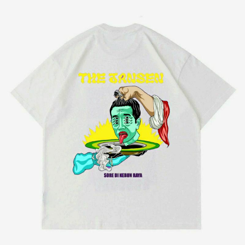 BAJU THE JANSEN " SORE DI KEBUN RAYA" | T-SHIRT KAOS BAND THE JANSEN WHITE | KAOS BAJU BAND LOKAL TH