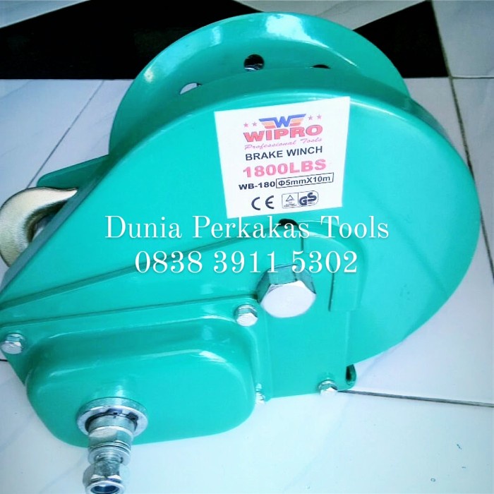 Handwinch 1800 Lbs/Katrol Manual capaciry 800 kg Katrol Kereka WIPRO