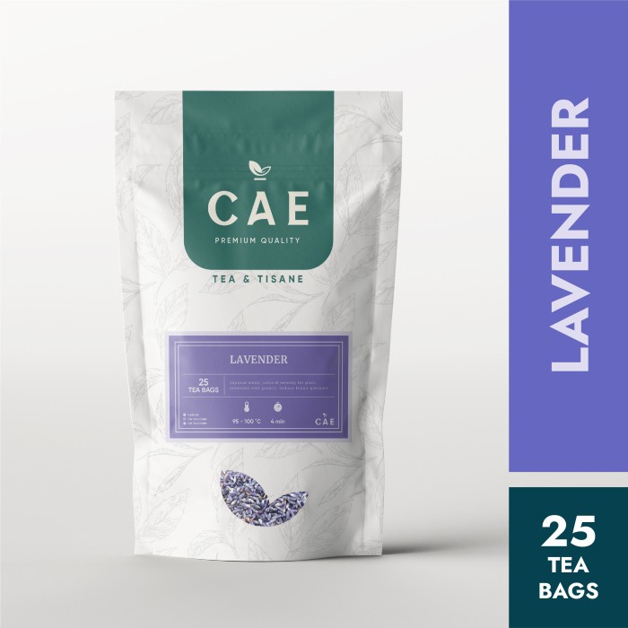 

LAVENDER 25 TEA BAGS Teh Bunga Flower 100% Pure Organic Premium Tisane