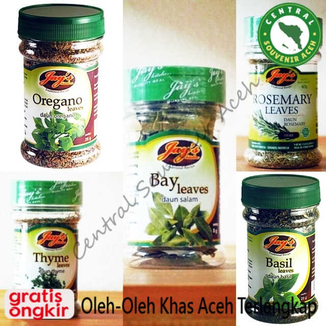 

Jay’s Rempah Daun Oregano, Thyme, Basil, Salam, Rosemary