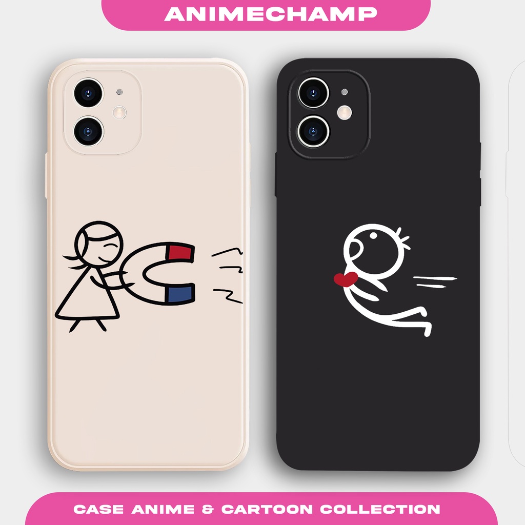 Case Couple Love Magnet AC270 Poco F5 M4PRO M3 X3 F4 M3PRO M5S M2PRO X3PRO X3NFC Casing Bergambar Ka