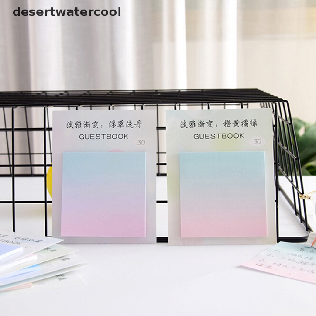 Deid 1Pc Lucu Gradasi Warna portable Kertas notepad notebook memo Buku Alat Tulis Martijn