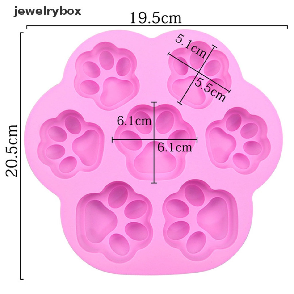 [jewelrybox] Cetakan Silikon Lovely Paw Ice Cube Soap Fondant Dekorasi Silikon Shape mold Butik