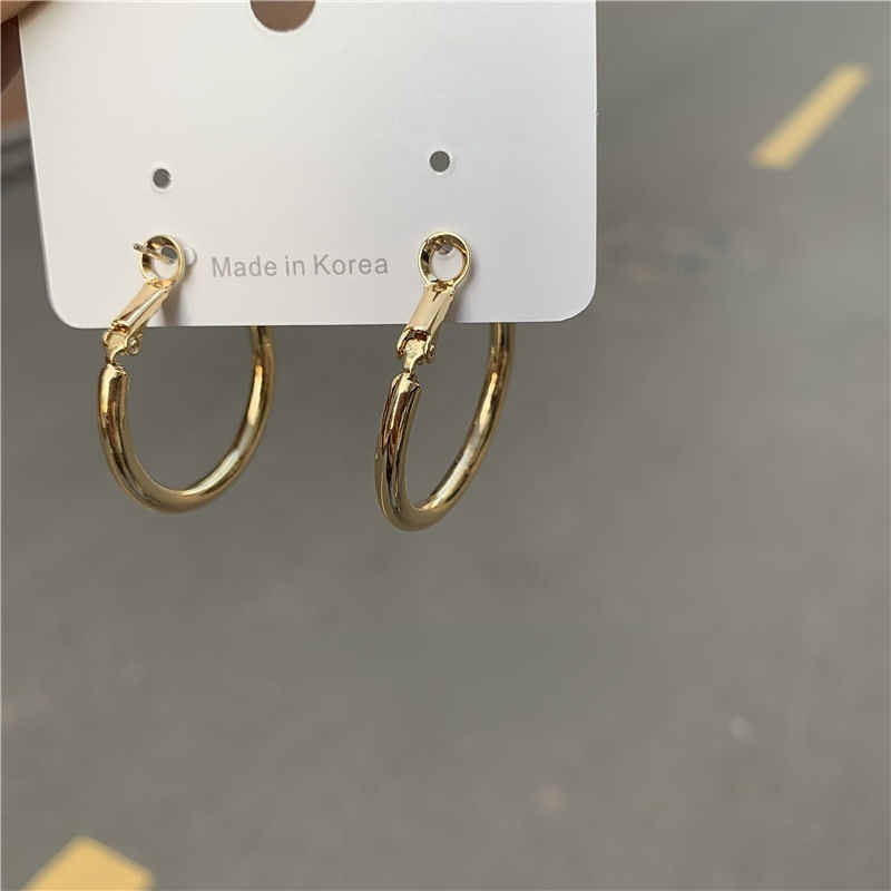 Gadis Keren Dange Hoop Lingkaran Anting Ear Studs Untuk Wanita Gadis Fashion Perhiasan