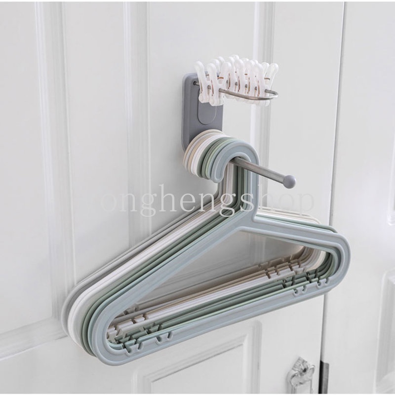 Gantungan Baju Holder Multifungsi Stainless Steel Hanger Hook Jepitan Rak Penyimpanan Dinding Rak Klip Pengeringan Rumah Lemari Organizer