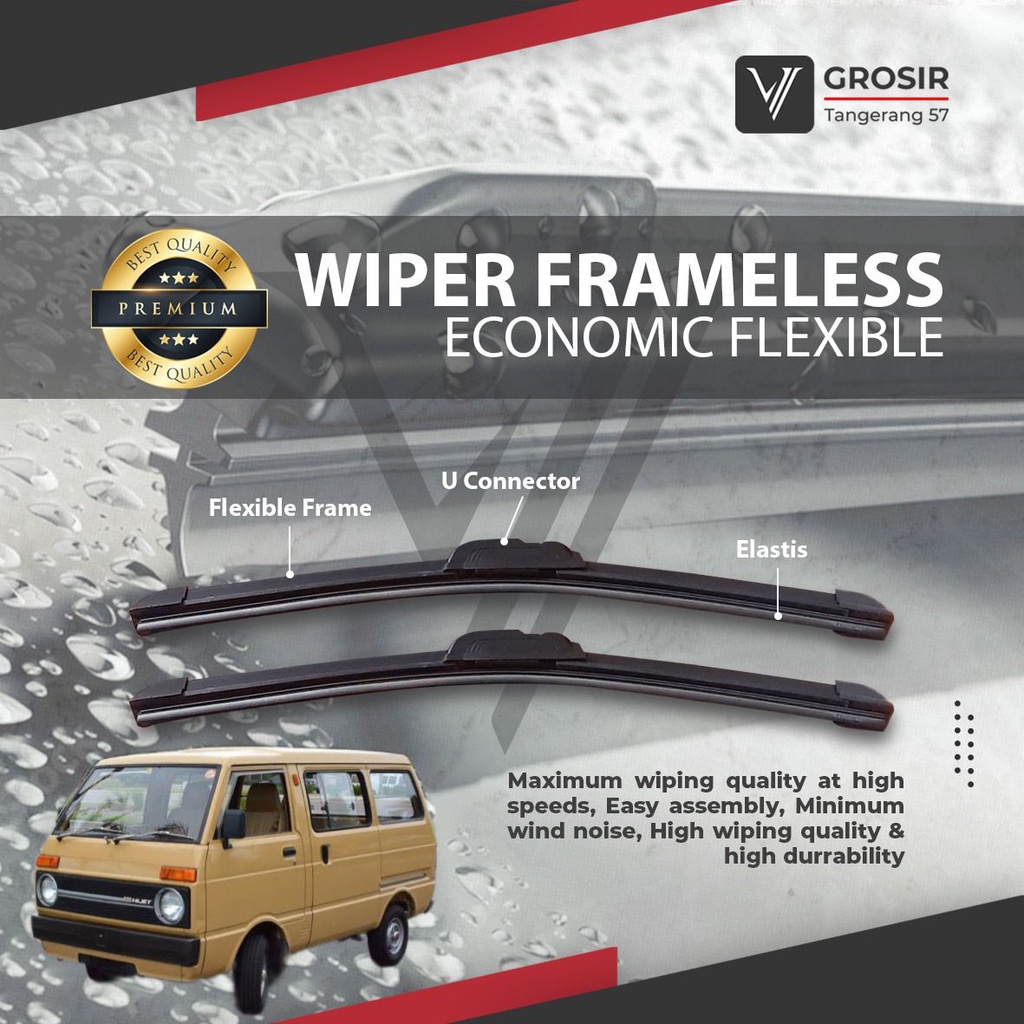 WIPER HIJET S70 1982-1992 FRAMELESS 2 PCS