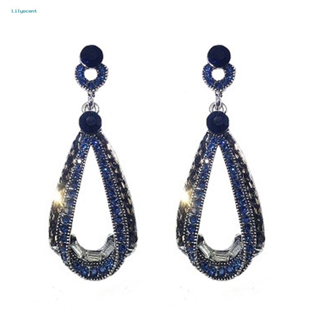 Lilyscent Anting Drop Elegan Untuk Pesta Aksesoris Anting Wanita Antik Klasik