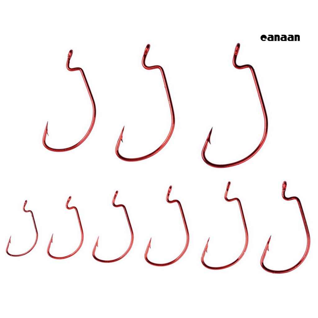 Cnn-10pcs Pengait Pancing Baja Karbon Anti-Korosi Mini Portabel Aksesori Tackle
