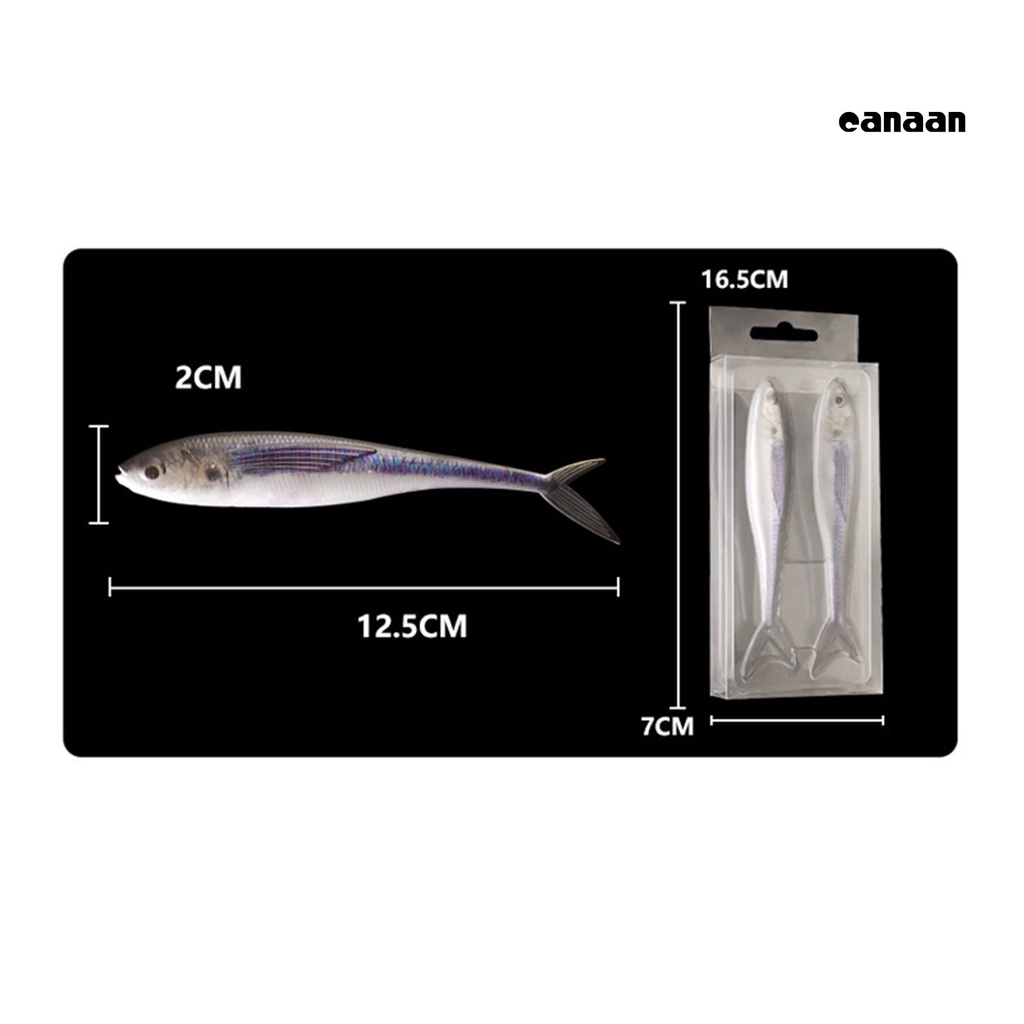Cnn-1 Set 12.5cm/11g Umpan Bionik 3D Simulasi Fisheye Realistis Menggoda Angling Plastik 3D Shearwater Umpan Tuna Lembut Memancing Luar Ruangan