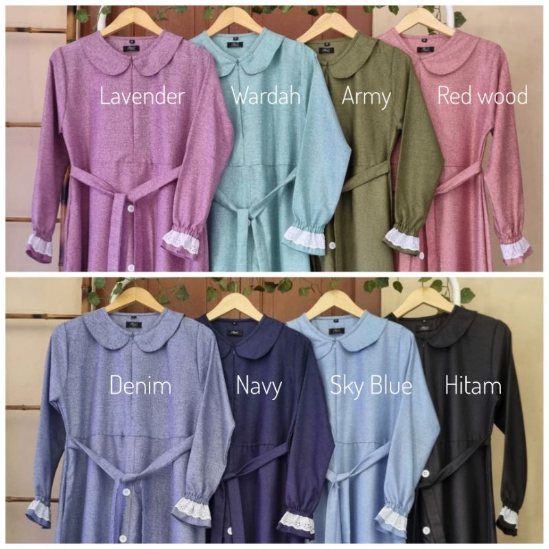 Tren Baju Muslim S M L Xl 𝗡𝗔𝗦𝗪𝗔 Gamis Katun Madina Premium Madinah Ori Seragam Katun Polos Gamis Hit