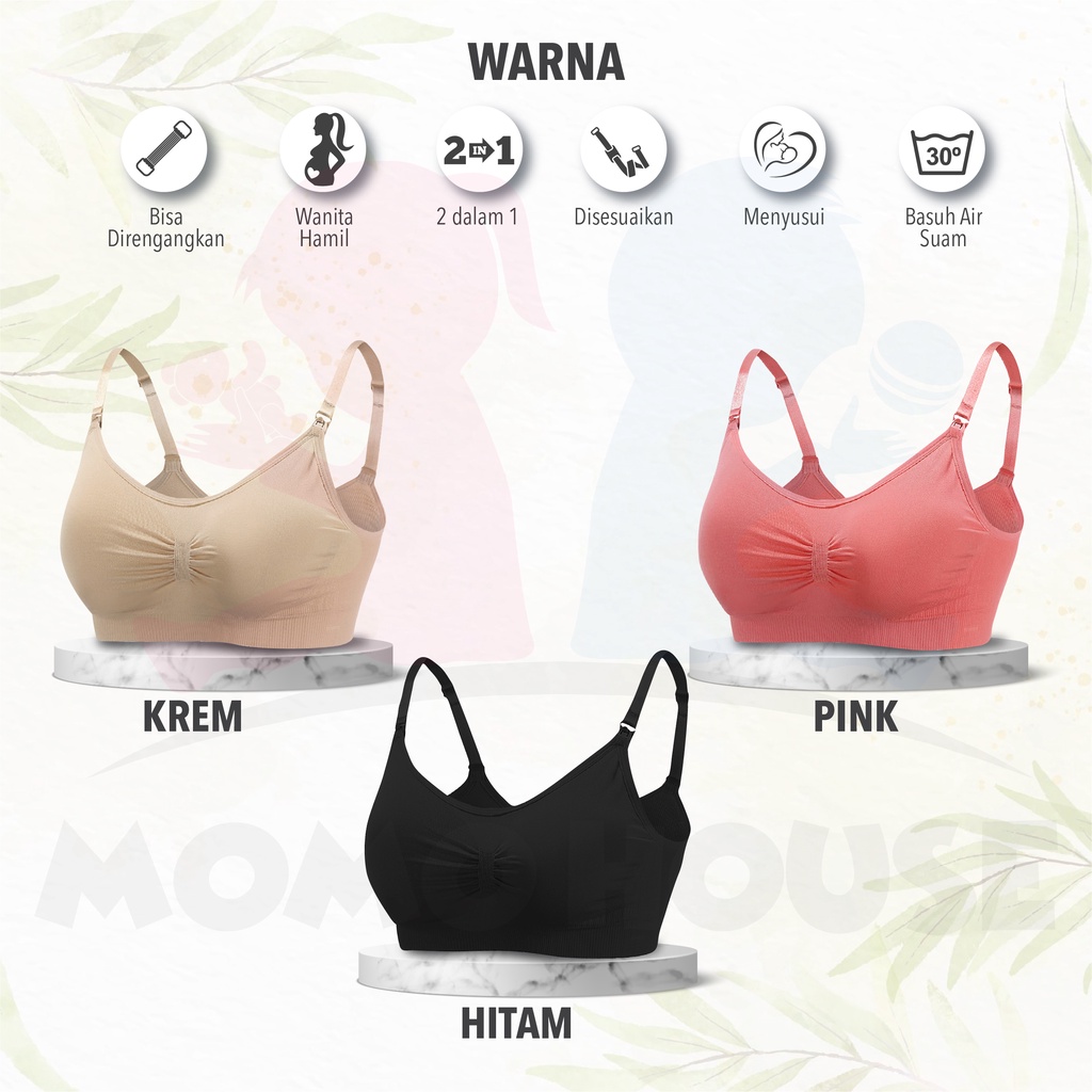 MOMO HOUSE Bra Menyusui Bh Menyusui Bra Wanita Bra Ibu Hamil Bh Hamil Breastfeeding Bh Ibu Hamil Nursing Bra