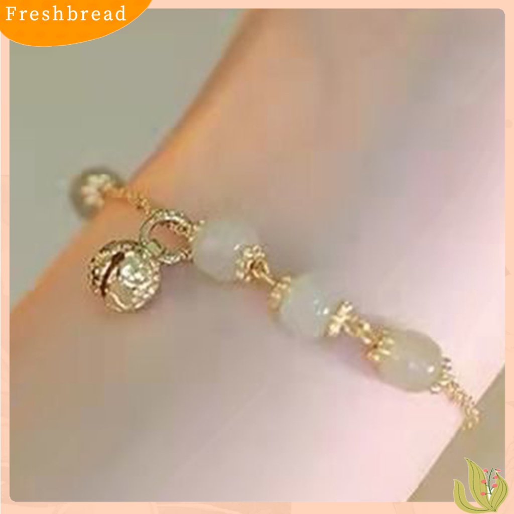 &lt; Freshbread &gt; Beads Bracelet Dekorasi Tahan Karat Liontin Beruntung Wanita Pria Romantis Gelang Senada Untuk Hadiah