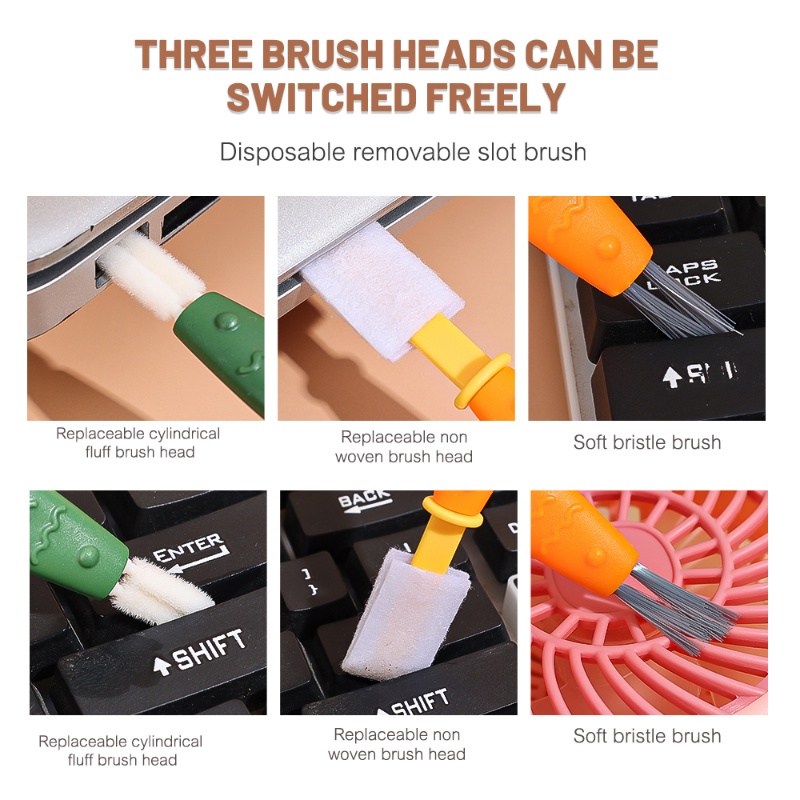 Multi Purpose Bottle Gap Cleaning Brush/Sikat Bulu Gap Removable Sekali Pakai/Tanpa Sudut Mati Alat Pembersih Rumah Tangga