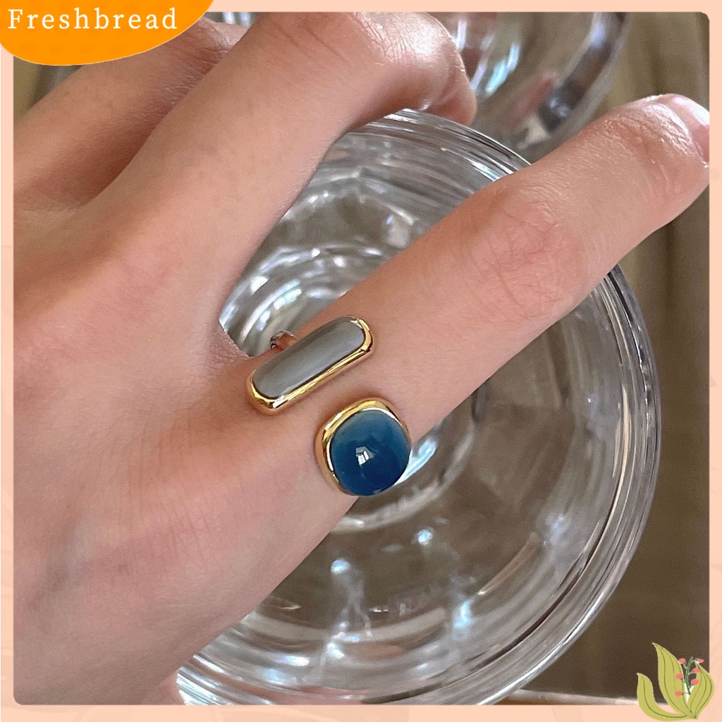 &lt; Freshbread &gt; Cincin Jari Pembukaan Perhiasan Adjustable Cincin Geometris Gaya Jepang Indah Anti Luntur Untuk Pesta