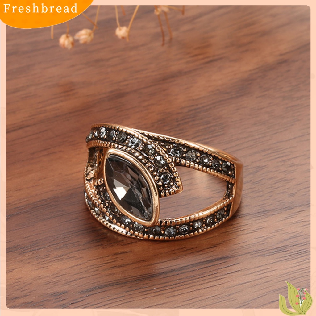 &lt; Freshbread &gt; Wanita Cincin Vintage Hollow Out Shiny Cubic Zirconia Knuckle Ring Untuk Pernikahan