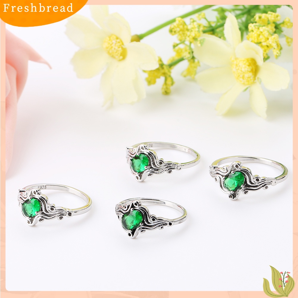 &lt; Freshbread &gt; Elegan Pernikahan Pengantin Pesta Aksesori Lady Berlian Imitasi Bertatahkan Cincin Perhiasan