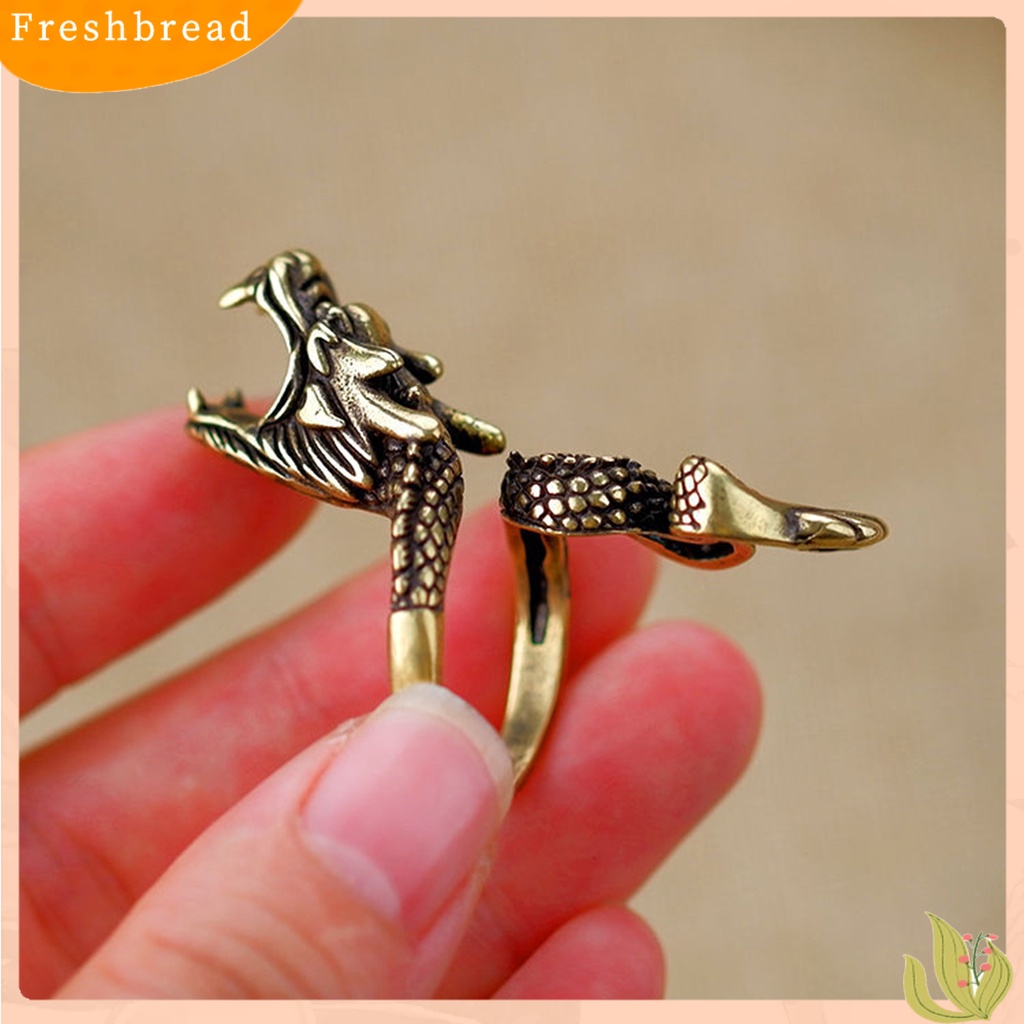 &lt; Freshbread &gt; Membuka Mulut Grip Indah Pemegang Cincin Adjustable Mendominasi Naga Jari Cincin Perhiasan Aksesori