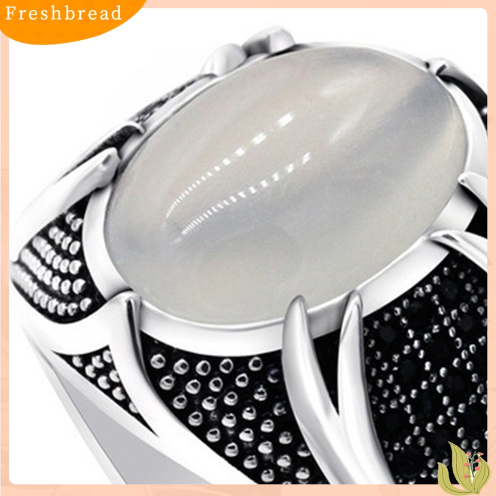 &lt; Freshbread &gt; Pria Cincin Ramah Kulit Retro Paduan Kesederhanaan Indah Engagement Male Ring Untuk Pernikahan