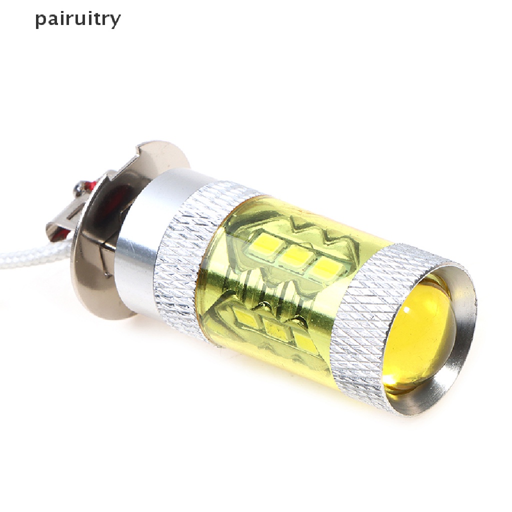 Prt 2pcs Lampu Kabut LED 12-24V H3 80W 16smd LED Car Fog Light Kuning Daya Tinggi PRT