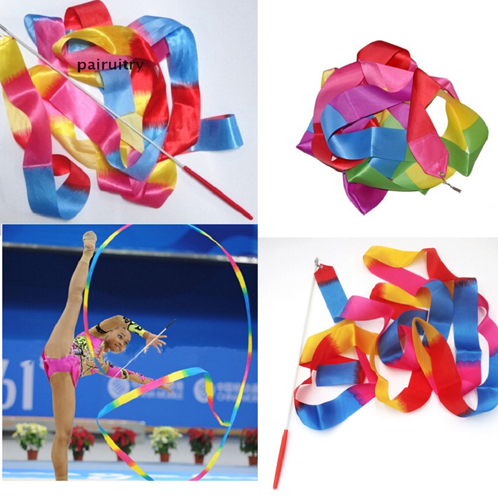 Prt 4m Kids Dance Ribbon Gym Irama Art Senam Balet Streamer Berputar-Putar Batang PRT