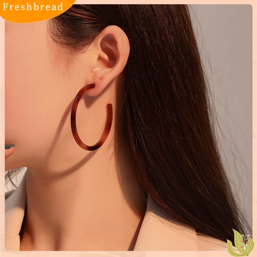 < Freshbread > 6pasang Wanita Mutiara Imitasi Bulat Geometris Menjuntai Ear Stud Hoop Earrings Jewelry