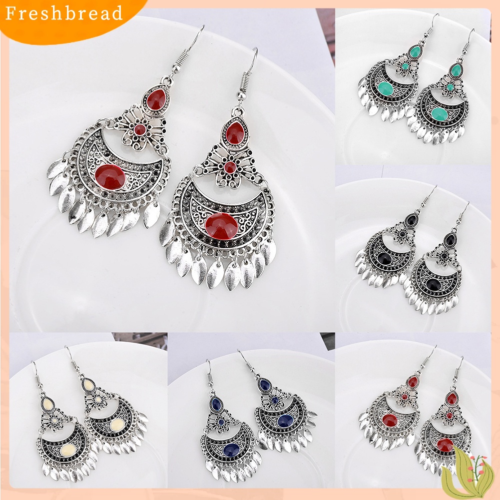 &lt; Freshbread &gt; Fashion Wanita Menjuntai Berongga Pesona Kait Anting Hadiah Perhiasan Pernikahan Bohemia