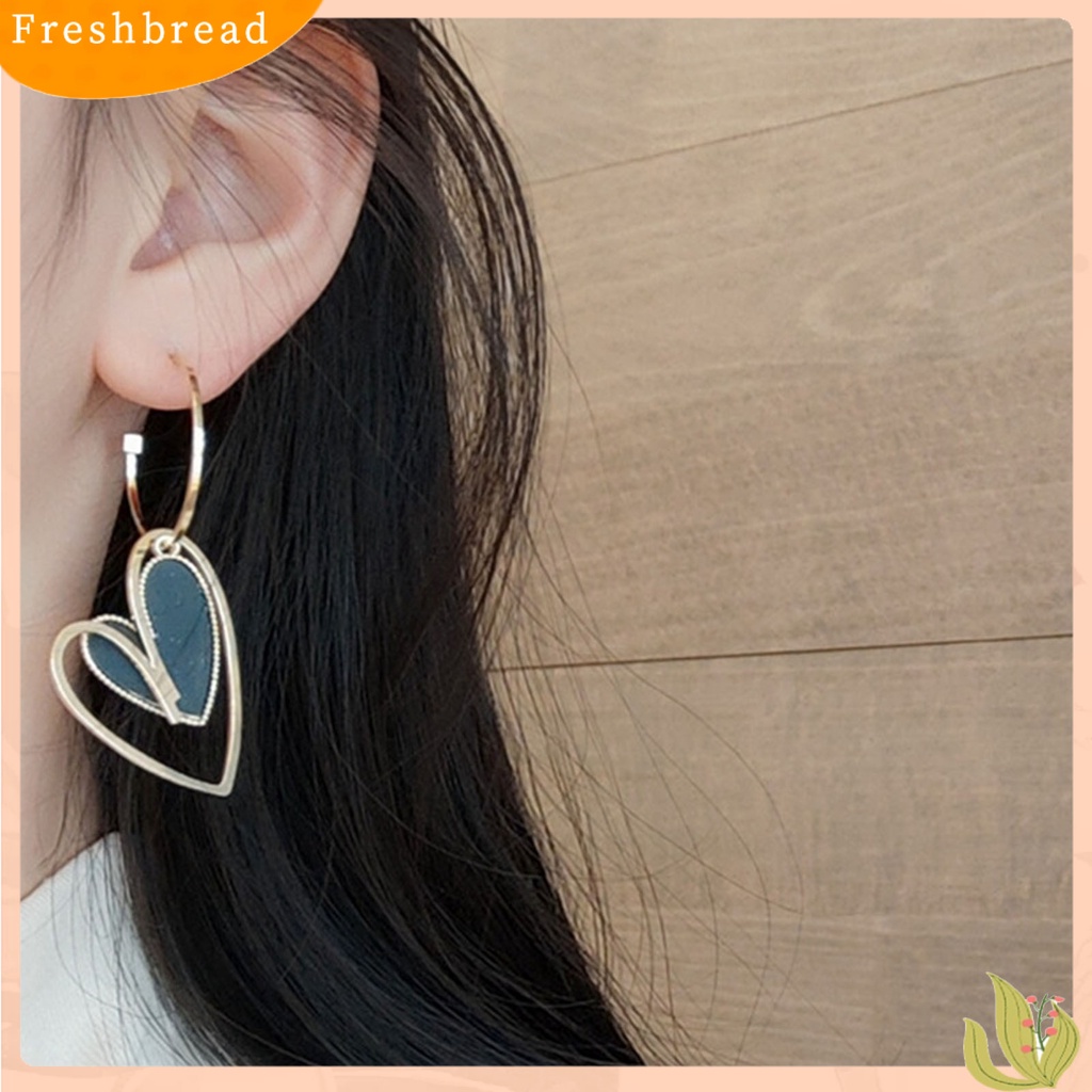 &lt; Freshbread &gt; 1pasang Anting Tusuk Asimetris Anti Karat Chic Cewek Asimetris Anting Panjang Untuk Pesta