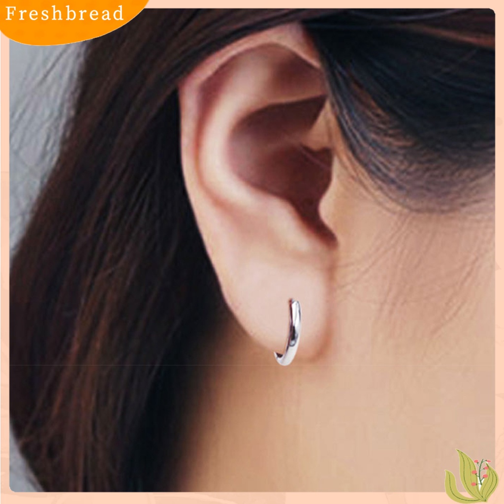 &lt; Freshbread &gt; 1Pc Unisex Anting Hoop All-match Perhiasan Aksesori Tusuk Bulat Anting Sederhana Untuk Belanja