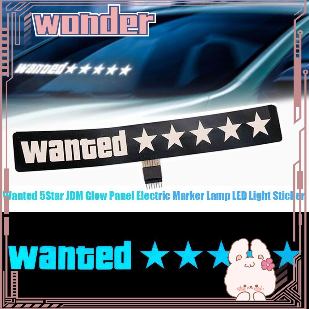 Wonder LED Stiker Mobil Fashion Dekorasi Sticker Elektrik Wanted