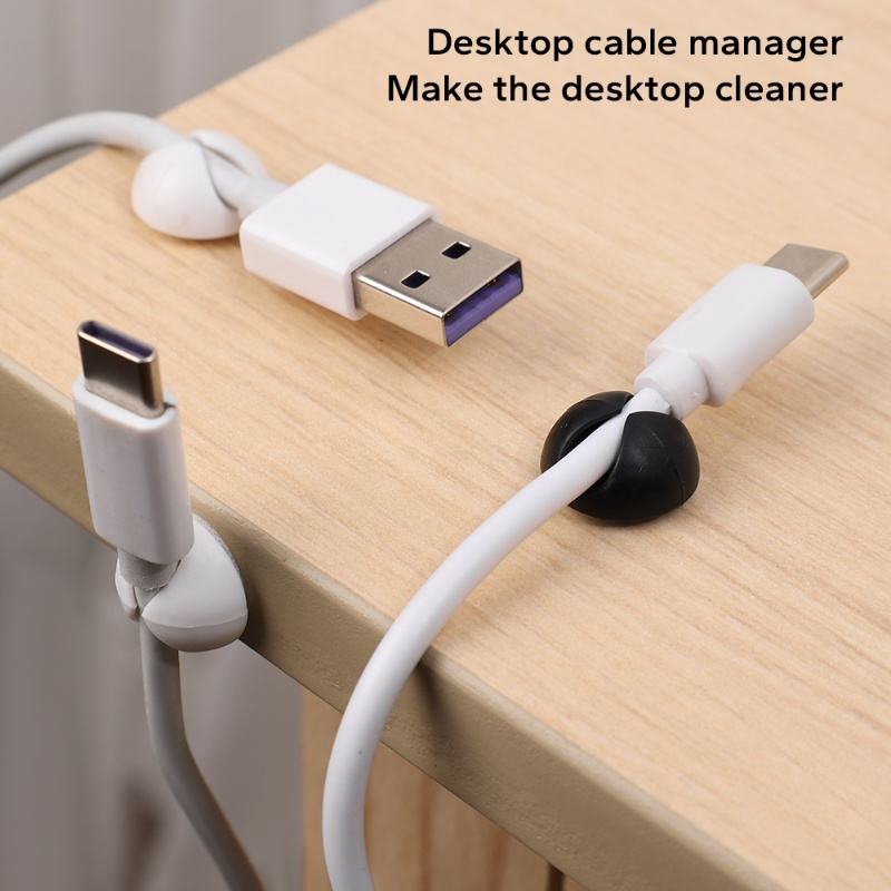 Soft Silicone USB Charging Cable Winder/Mini Wire Organizer Desktop Tidy/Klip Pengatur Kabel Data Fleksibel Portabel