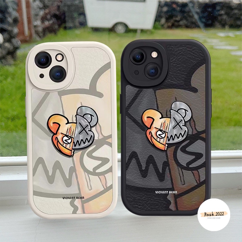 Fashion Trendi Merek Violent Bear Pasangan Casing Untuk Infinix Smart6 5 Hot 11s 10Play 11Play 9Play Hot10 11 10s 9 10T Infinix Note8 Hot 10Lite Soft Tpu Case Back Cover