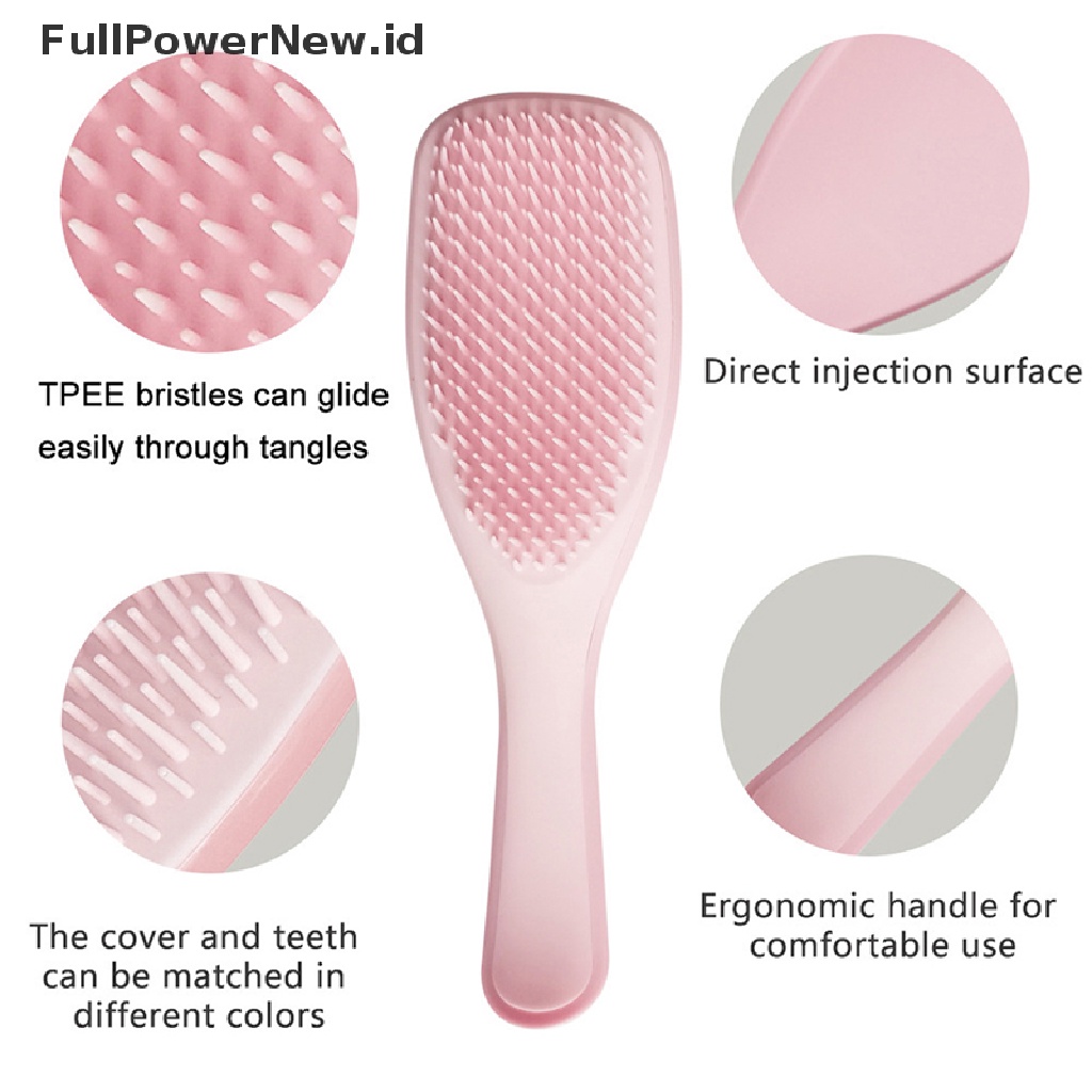 Power Sikat Rambut Anti Statis Gagang Detangling Sisir Alat Styling Rambut Salon ID