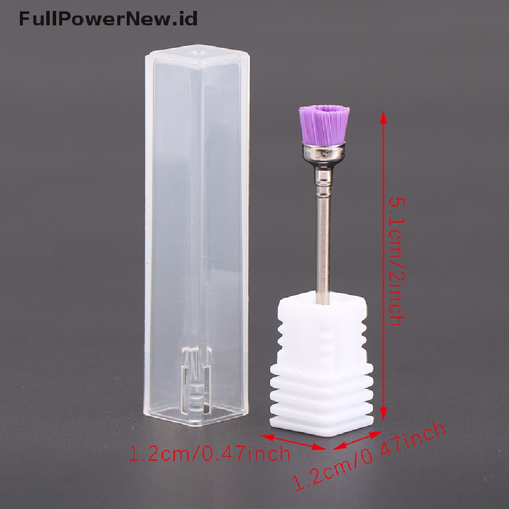 Power 1PC Sikat Bor Kuku 2.35mm Mesin Kikir Nail Art Drill Bit Alat Pembersih ID