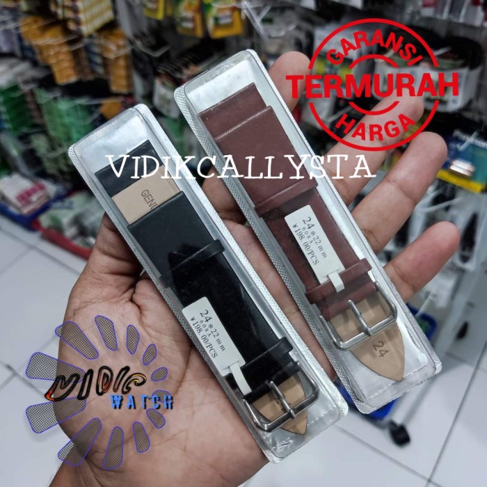 NEW STRAP TALI JAM TANGAN KULIT MUTU HALUS IMPORT 12 14 16 18 20 22 24 MM