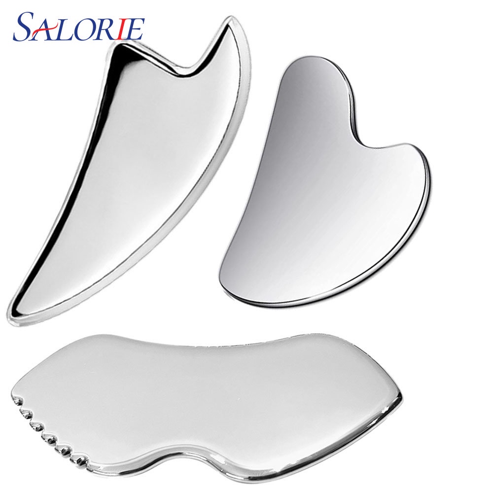 Salorie Alat Gua Sha Pijat Wajah Stainless Steel