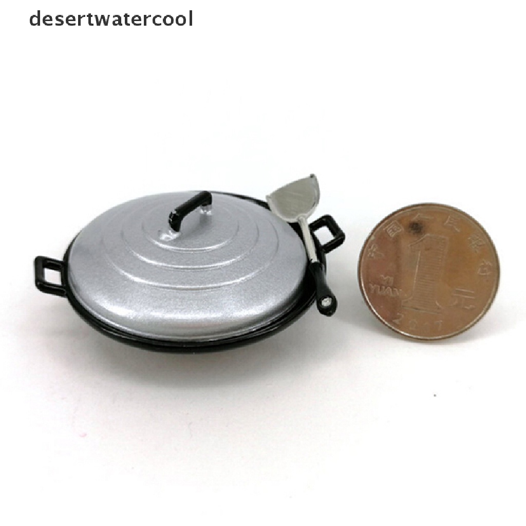 Deid 3Pcs/set1: 12rumah Boneka Miniatur Dapur Wajan Panci Penutup pancake turner Mainan Martijn