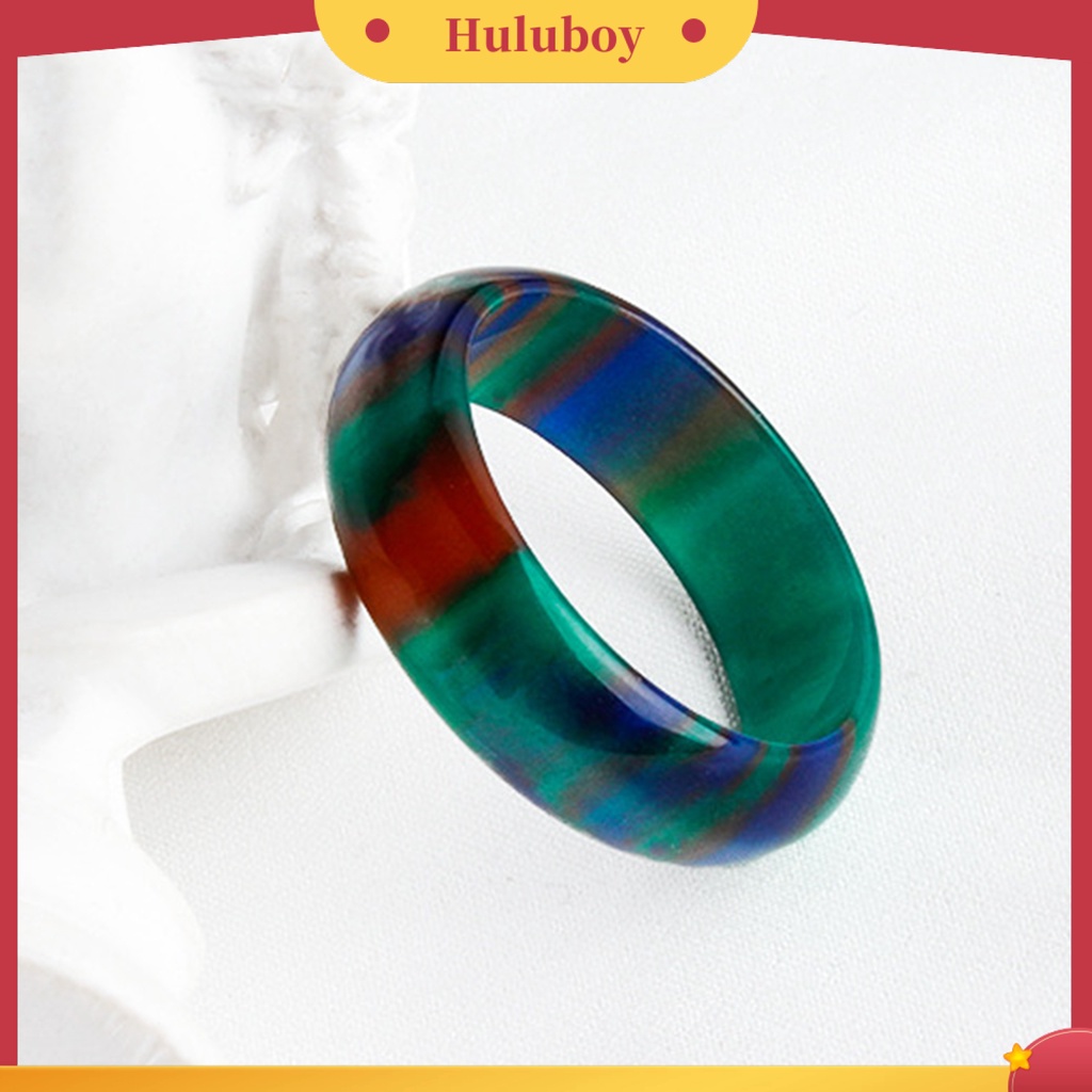 {Ready Stock} Lebar Halus Resin Lady Ring Awan Warna-Warni Tebal Cincin Perhiasan Aksesori